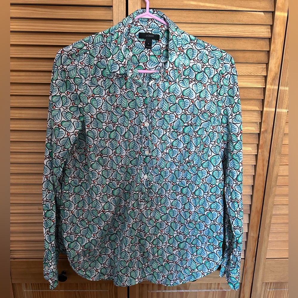 J. Crew Cotton Collar Button-down Shirt Size 8